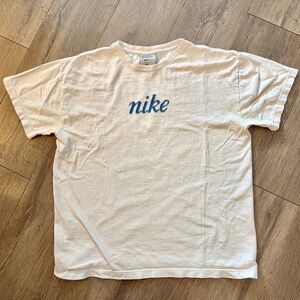 Vintage Nike Centre Spell-out White Shirt Medium